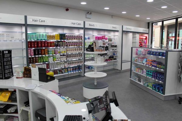 pharmacy retail fit out displays